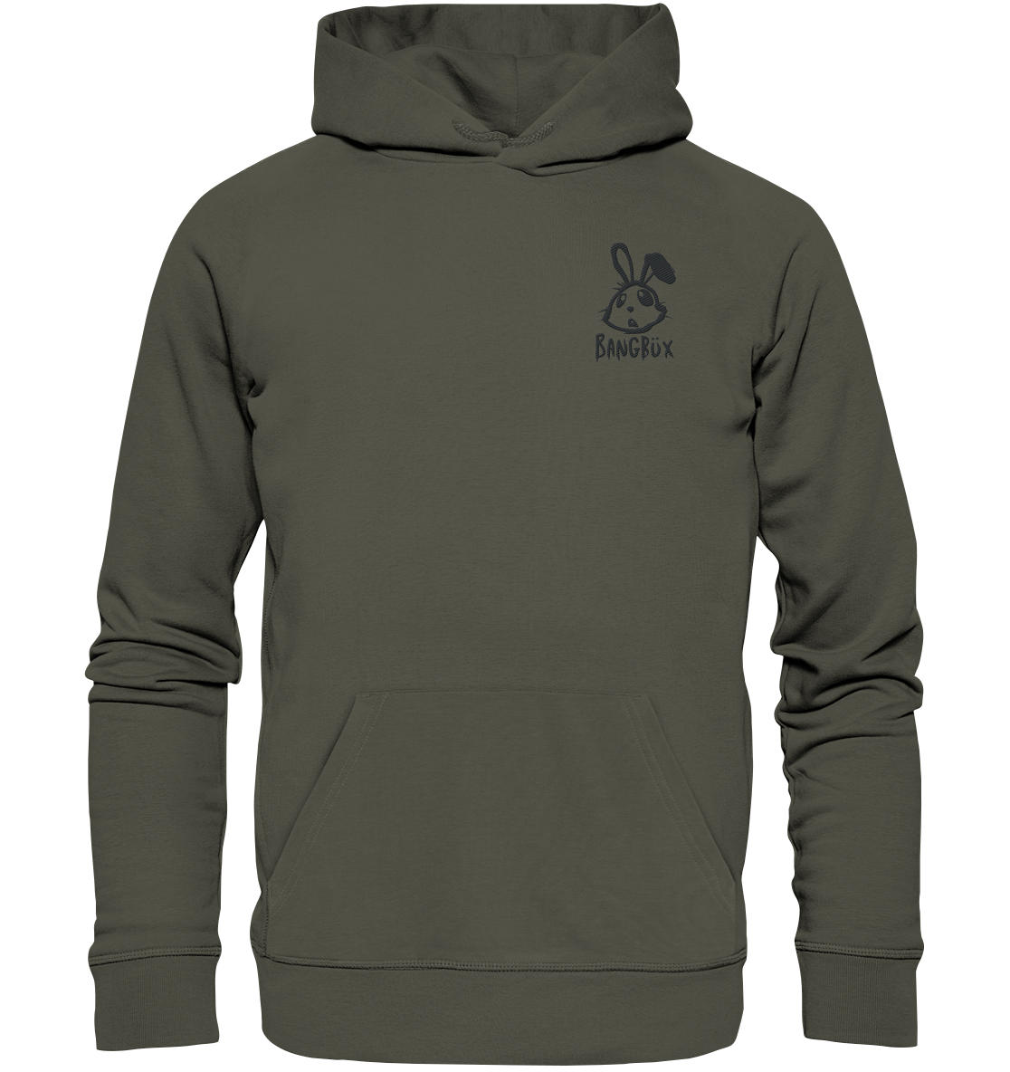 Organic Hoodie - "bunny black" (Stick)