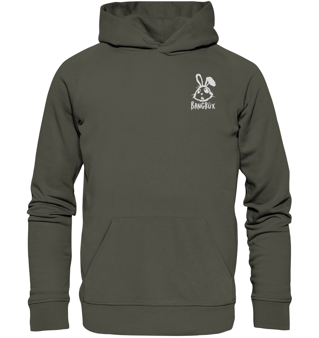 Stick-Kollektion "bunny white" - Organic Hoodie (Stick) by BANGBÜX