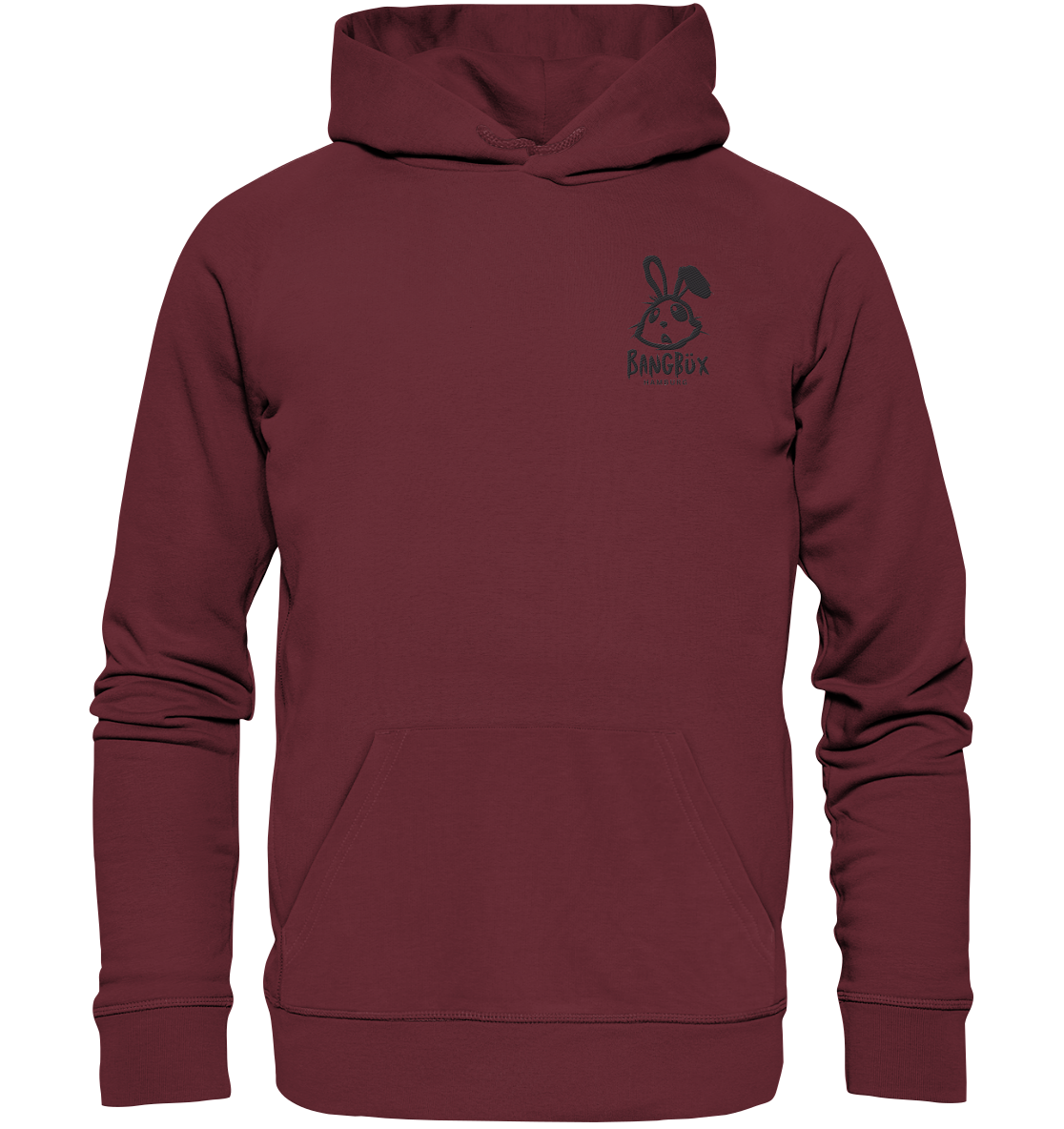 Hamburg-Edition - Organic Hoodie "bunny black" (Stick)