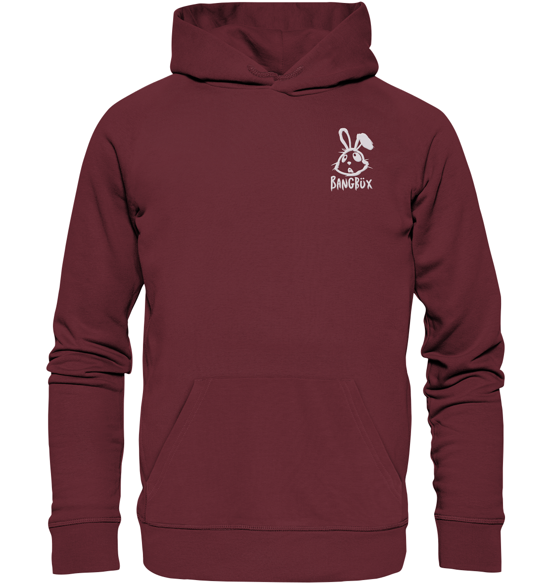 Stick-Kollektion "bunny white" - Organic Hoodie (Stick) by BANGBÜX