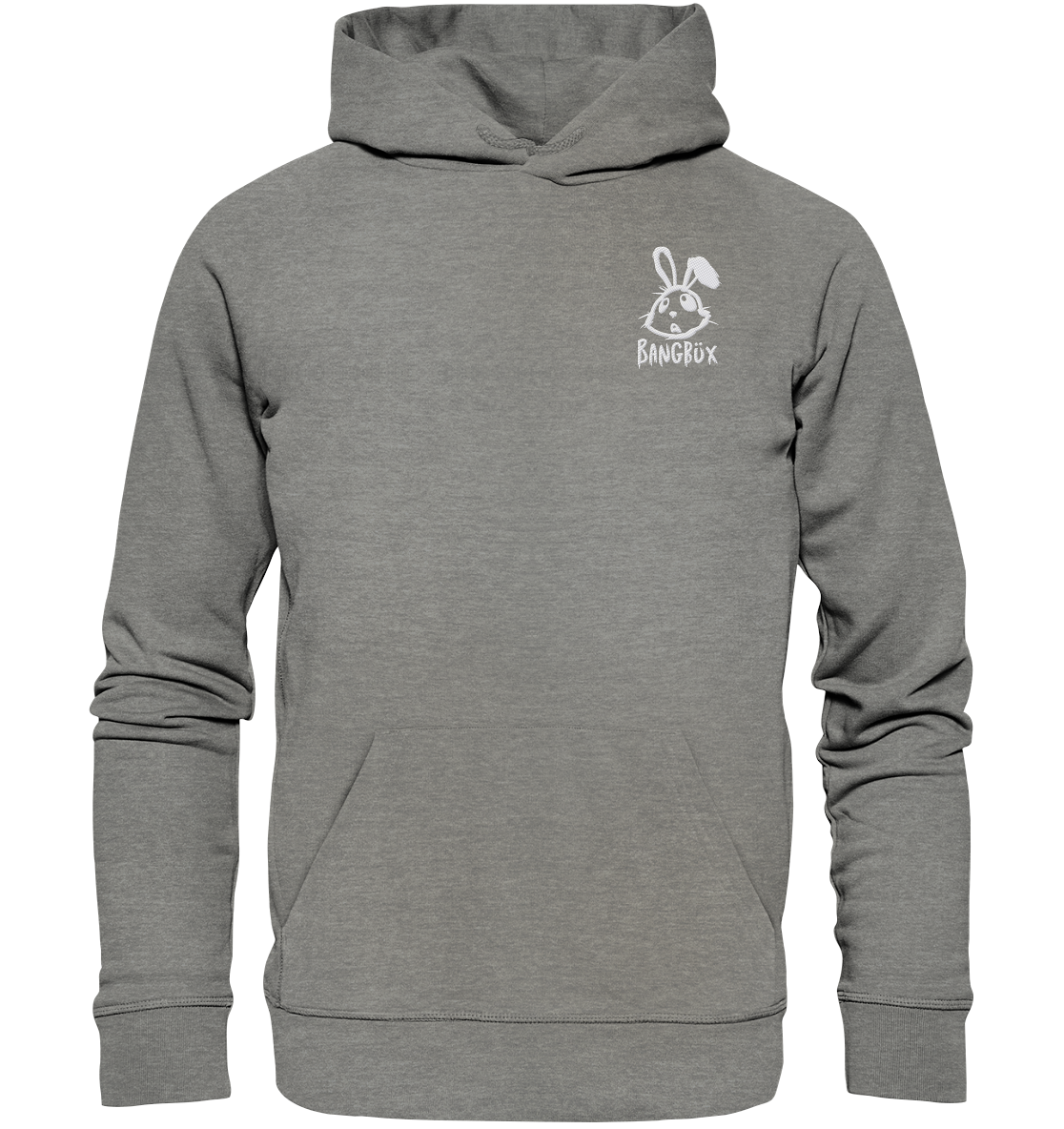 Stick-Kollektion "bunny white" - Organic Hoodie (Stick) by BANGBÜX