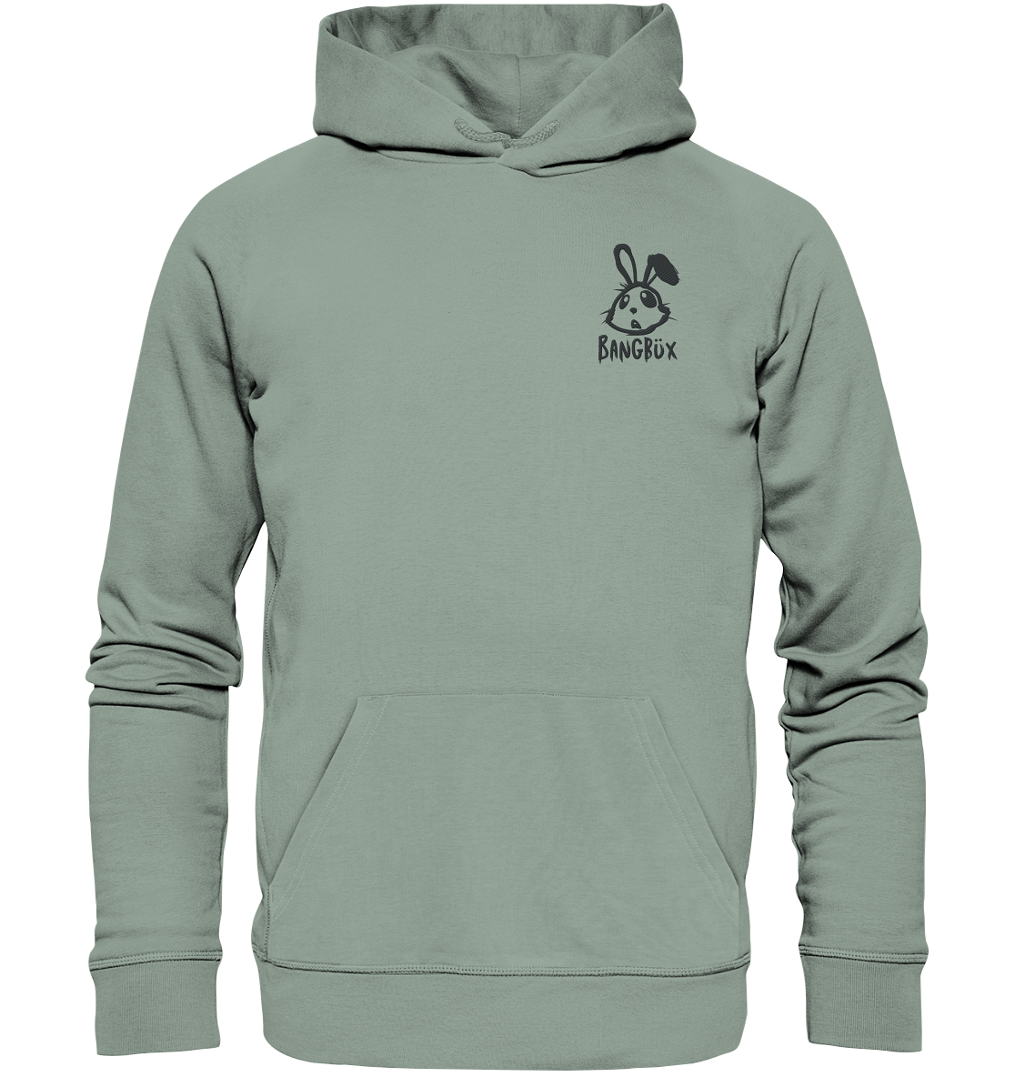 Organic Hoodie - "bunny black" (Stick)