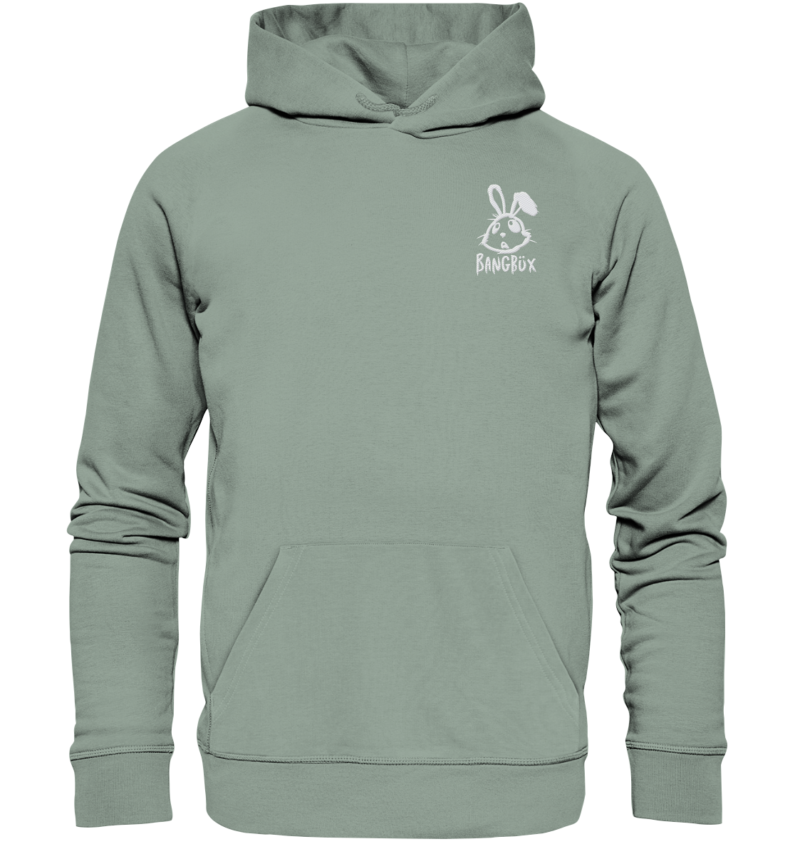 Stick-Kollektion "bunny white" - Organic Hoodie (Stick) by BANGBÜX