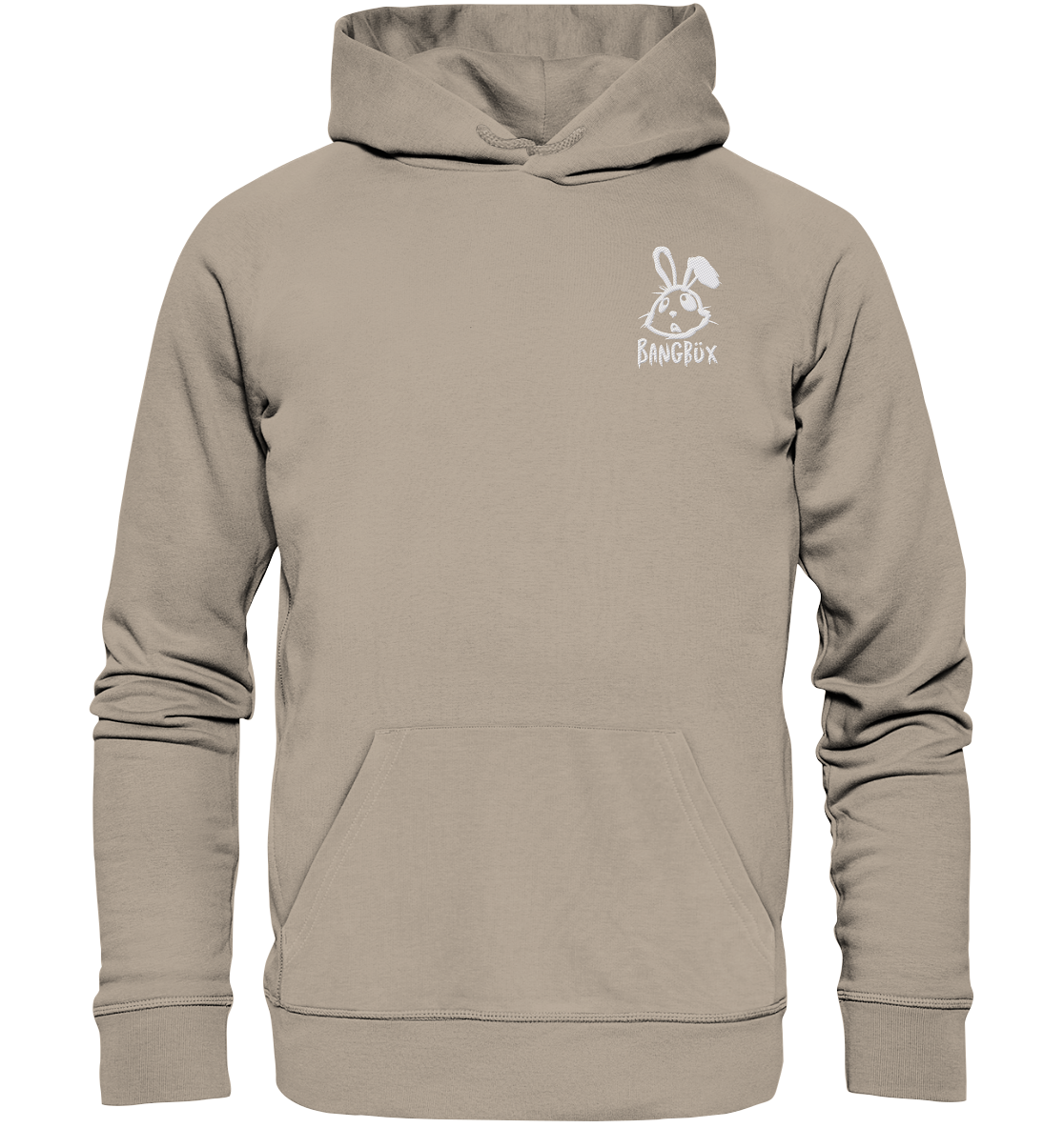 Stick-Kollektion "bunny white" - Organic Hoodie (Stick) by BANGBÜX