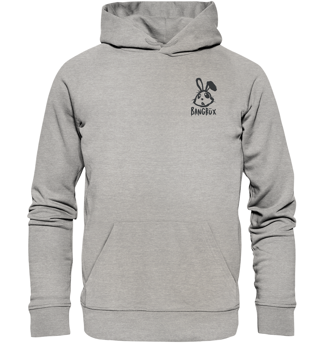 Organic Hoodie - "bunny black" (Stick)