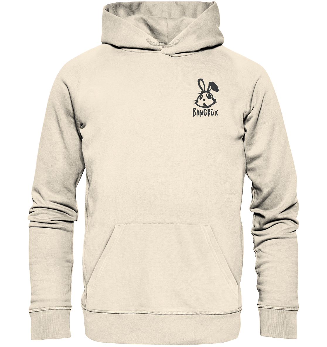 Organic Hoodie - "bunny black" (Stick)