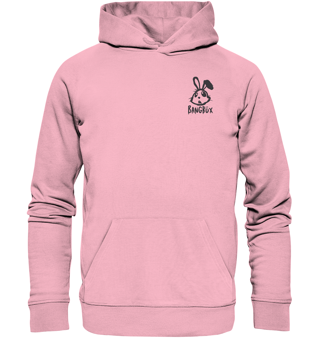 Organic Hoodie - "bunny black" (Stick)