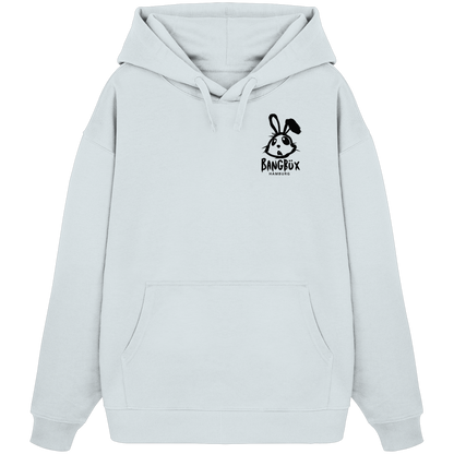 Organic Oversize Hoodie "bunny black" (print)