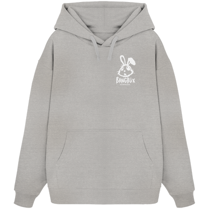 Organic Oversize Hoodie "bunny white" (print)