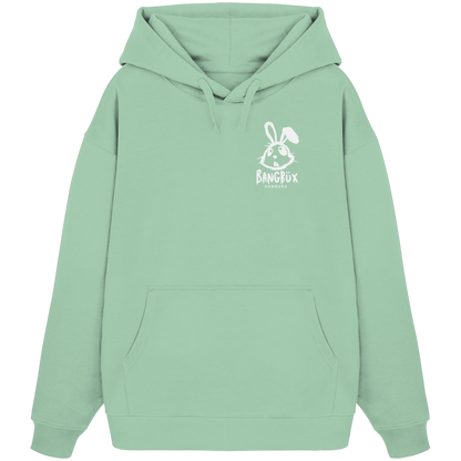Organic Oversize Hoodie "bunny white" (print)