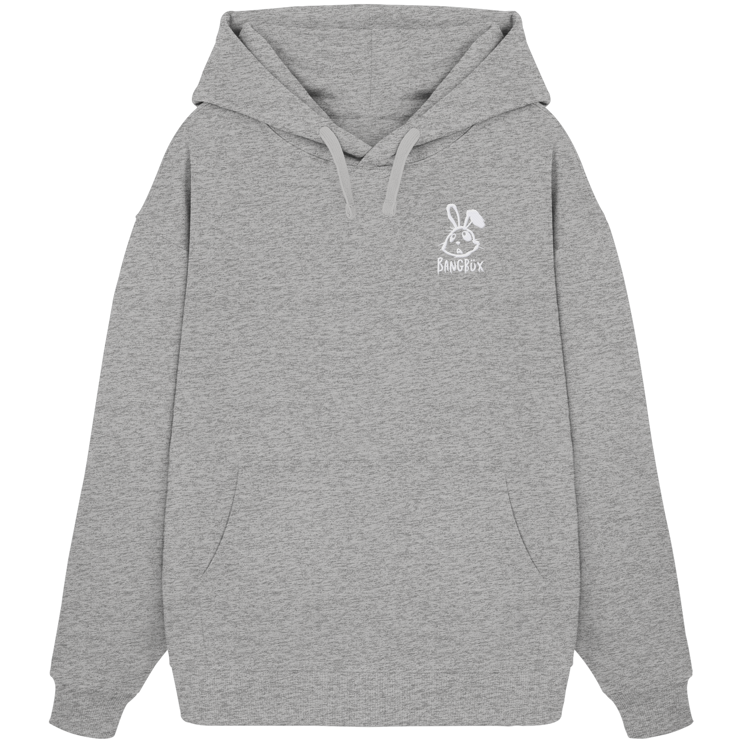 Organic Oversize Hoodie - "bunny white" (Stick)