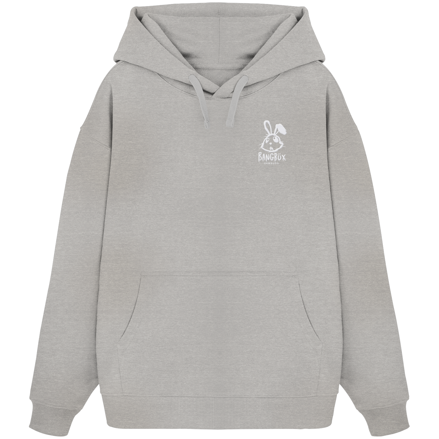 Hamburg-Edition - Organic Oversize Hoodie "bunny white" (Stick)