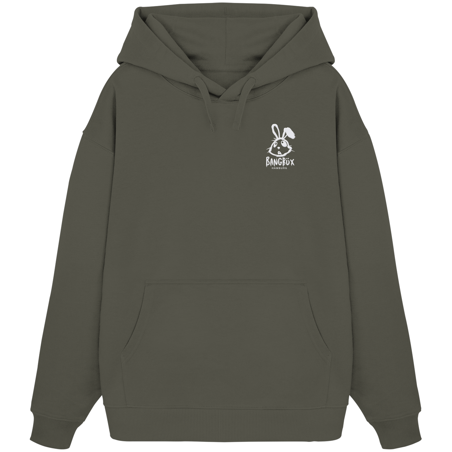 Hamburg-Edition - Organic Oversize Hoodie "bunny white" (Stick)