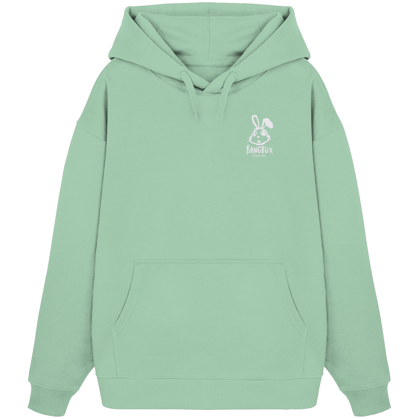Hamburg-Edition - Organic Oversize Hoodie "bunny white" (Stick)