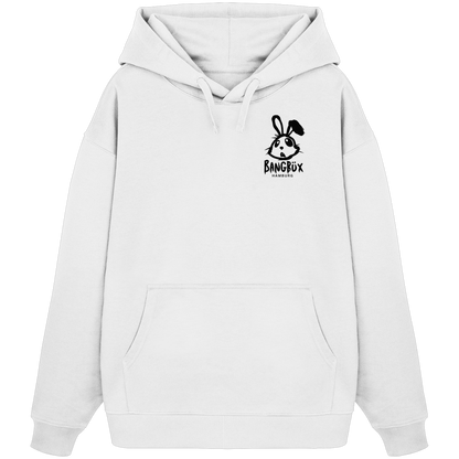 Organic Oversize Hoodie "bunny black" (print)