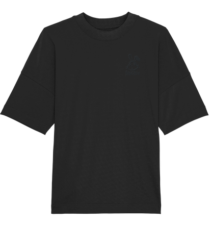 Organic Oversize Shirt - "bunny black" (Stick) by BANGBÜX