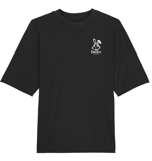 T-Shirt (weißes Logo gestickt) - Organic Oversize Shirt (Stick) by BANGBÜX