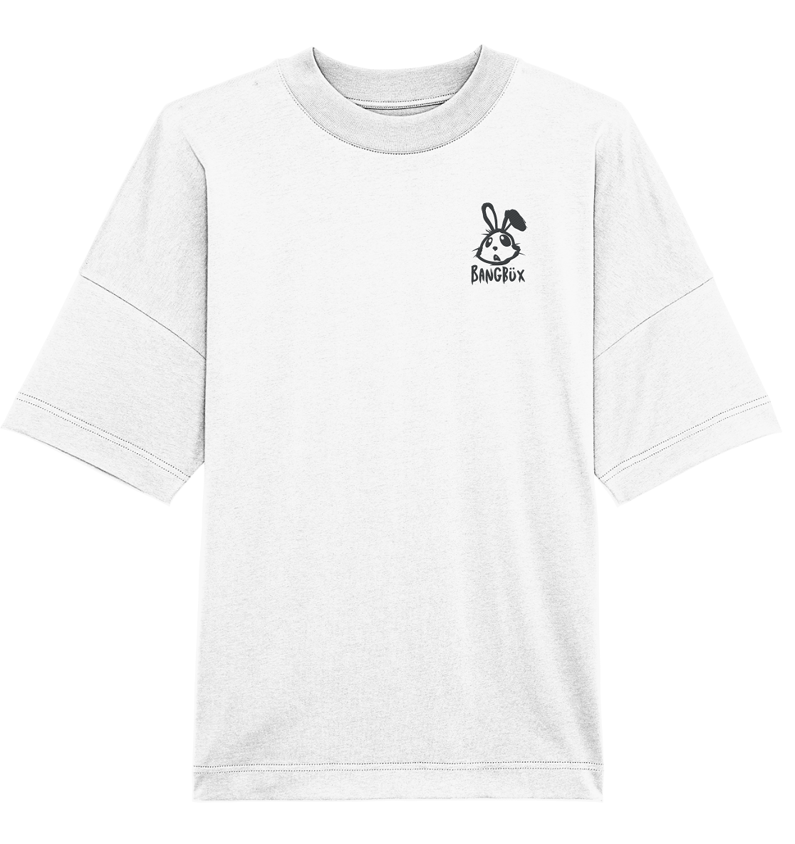 Organic Oversize Shirt - "bunny black" (Stick)