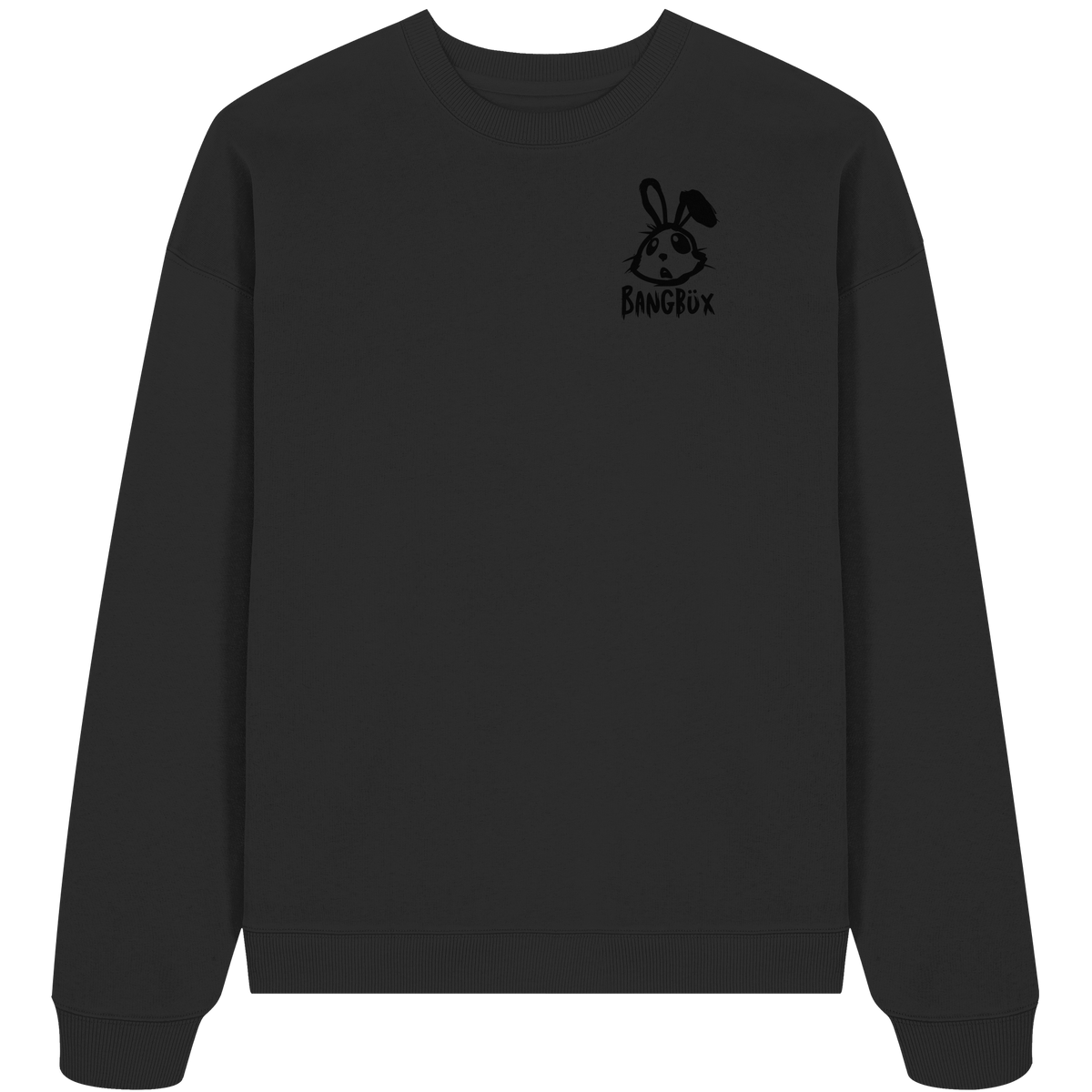 BANGBÜX Streetwear "bunny black" - Organic Oversize Sweatshirt by BANGBÜX