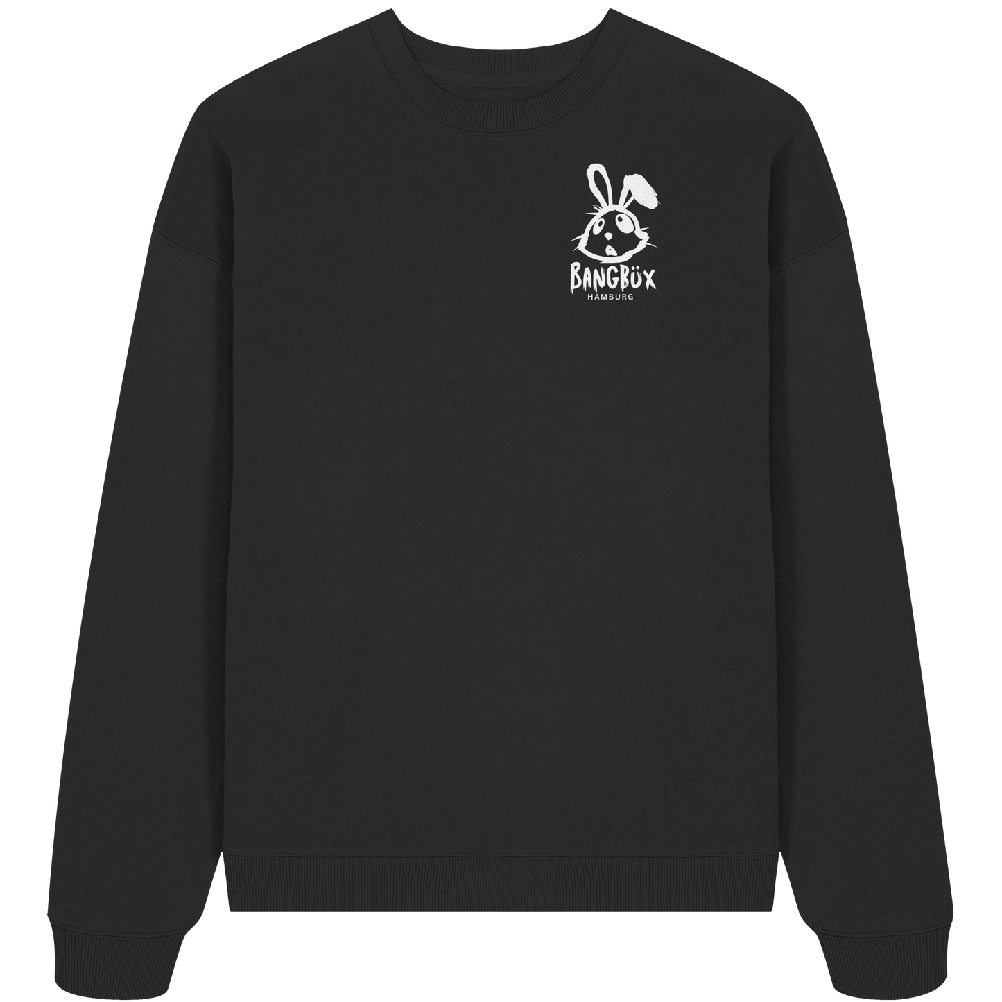 Organic Oversize Sweatshirt "bunny white" (print)