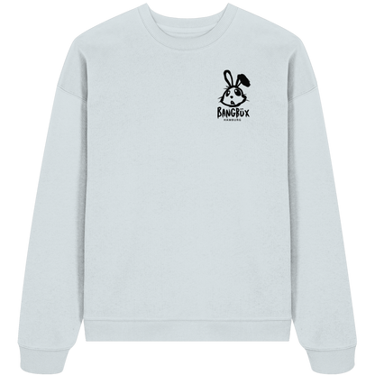 Organic Oversize Sweatshirt "bunny black" (print)