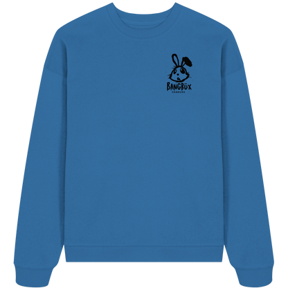 Organic Oversize Sweatshirt "bunny black" (print)