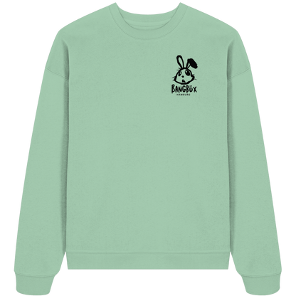 Organic Oversize Sweatshirt "bunny black" (print)