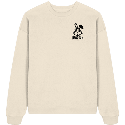 Organic Oversize Sweatshirt "bunny black" (print)