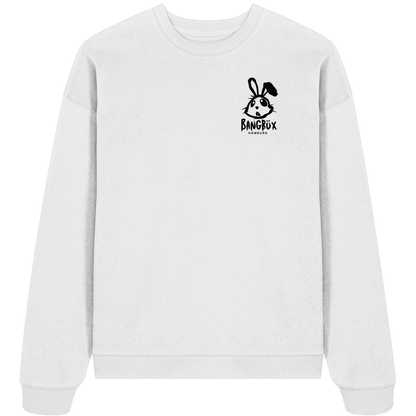 Organic Oversize Sweatshirt "bunny black" (print)
