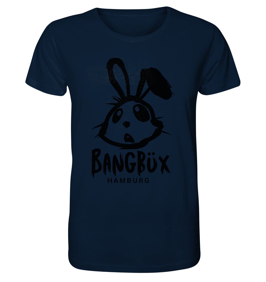 Organic Shirt "bunny black" (print)