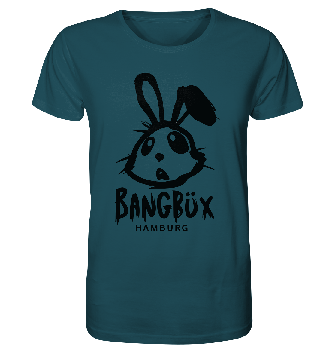 Organic Shirt "bunny black" (print)