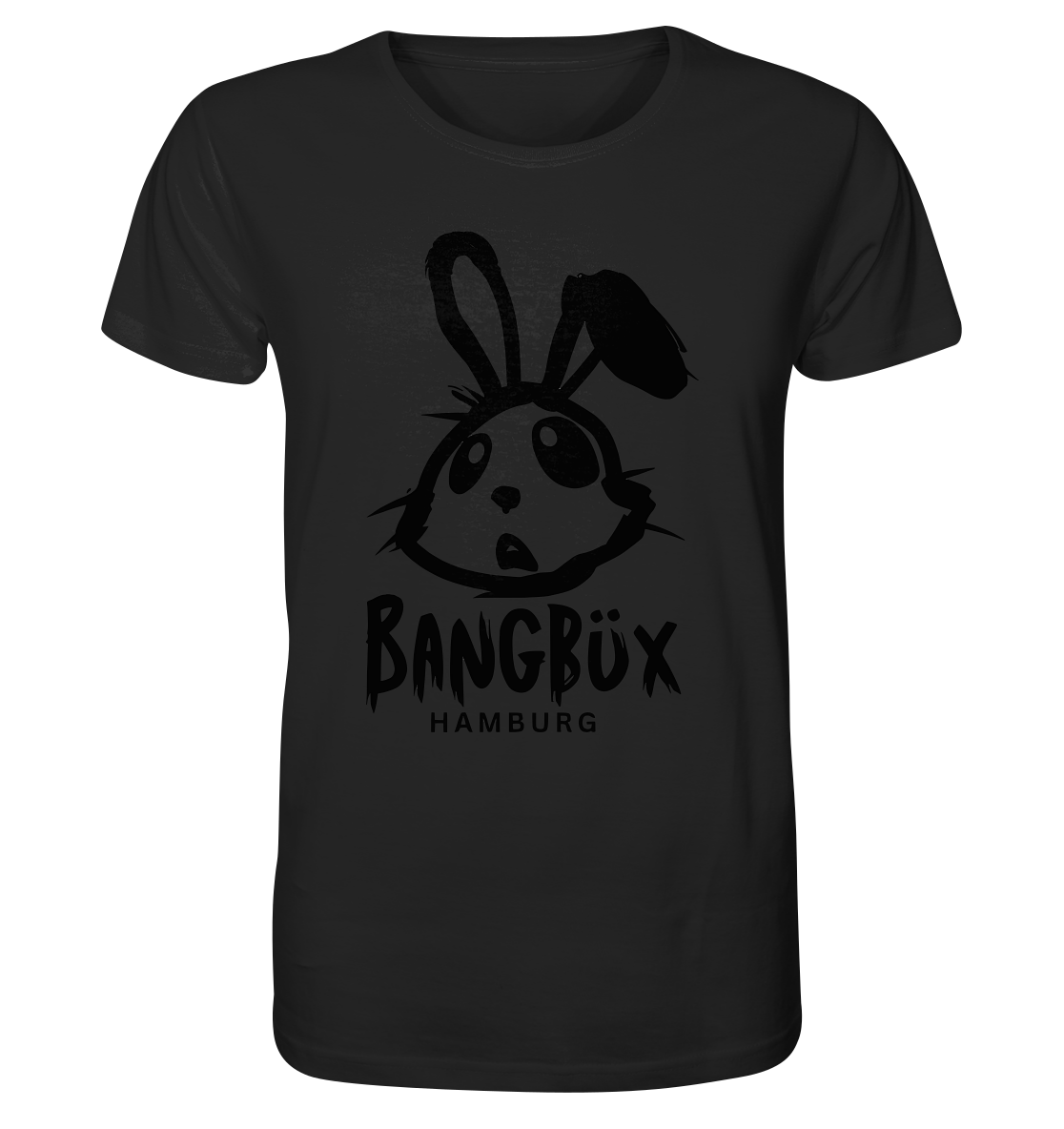 Organic Shirt "bunny black" (print)