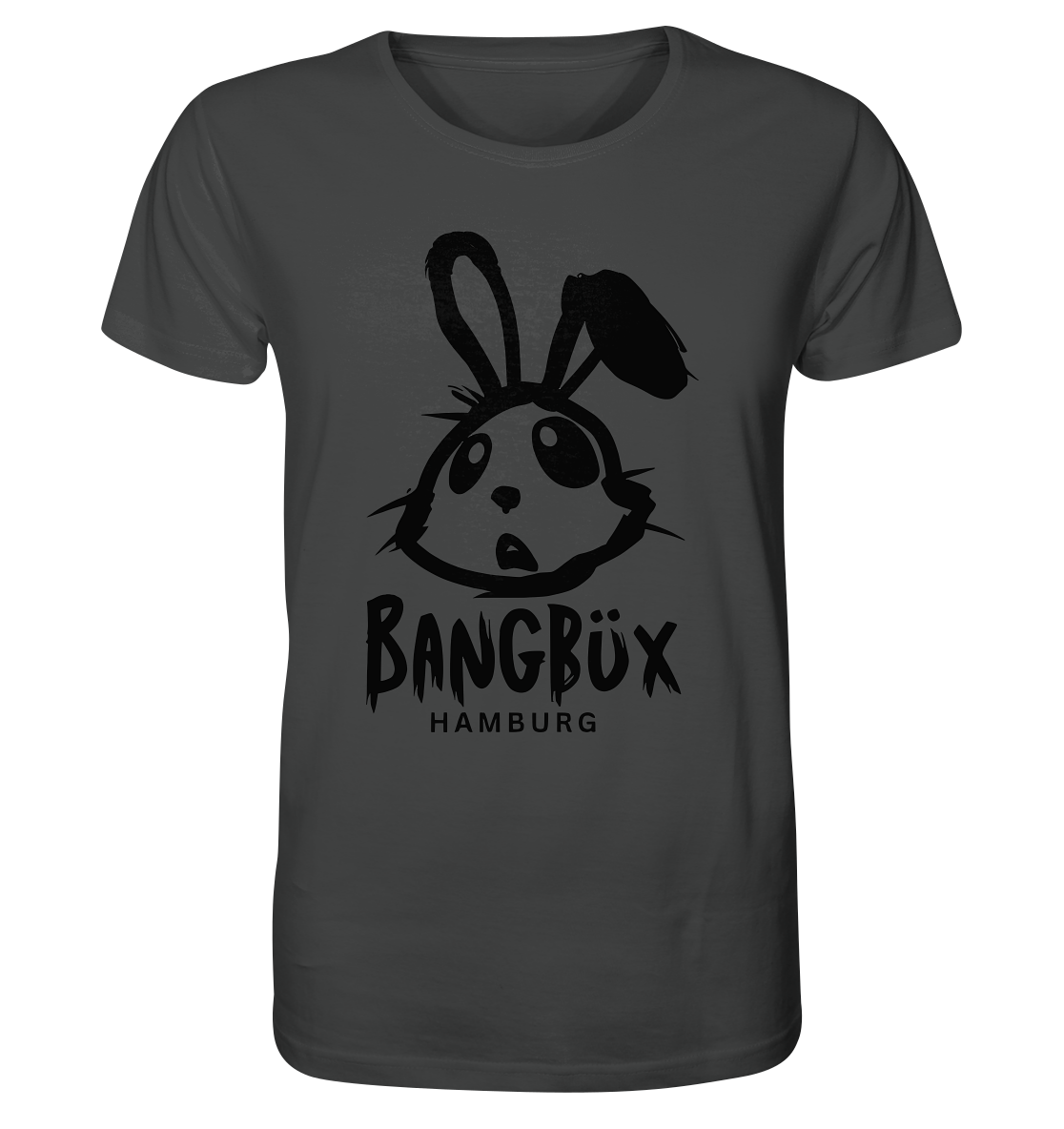 Organic Shirt "bunny black" (print)