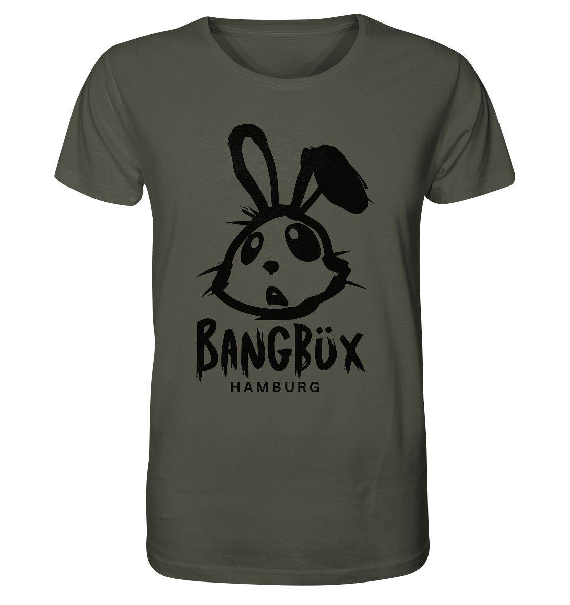 Organic Shirt "bunny black" (print)