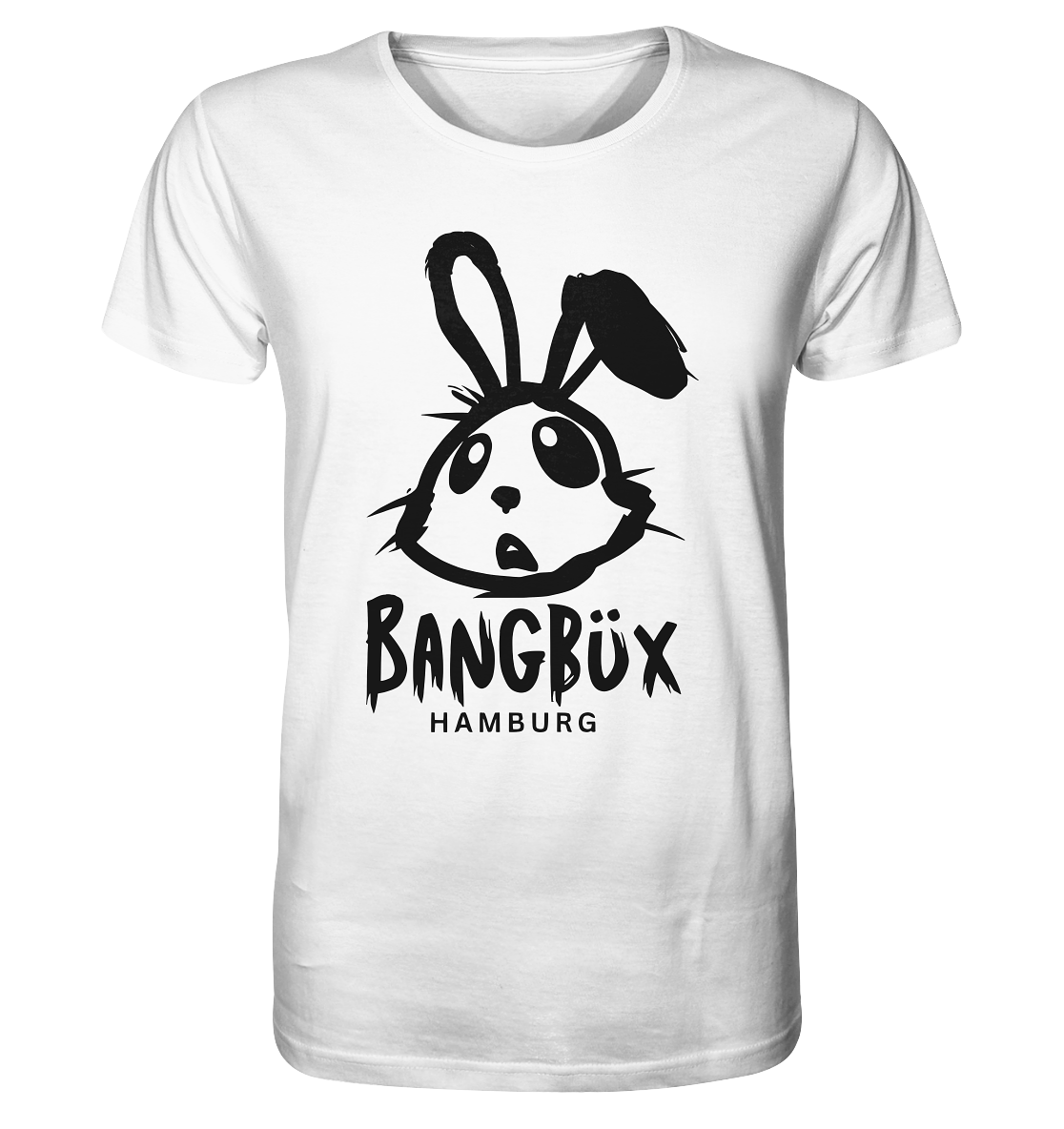 Organic Shirt "bunny black" (print)