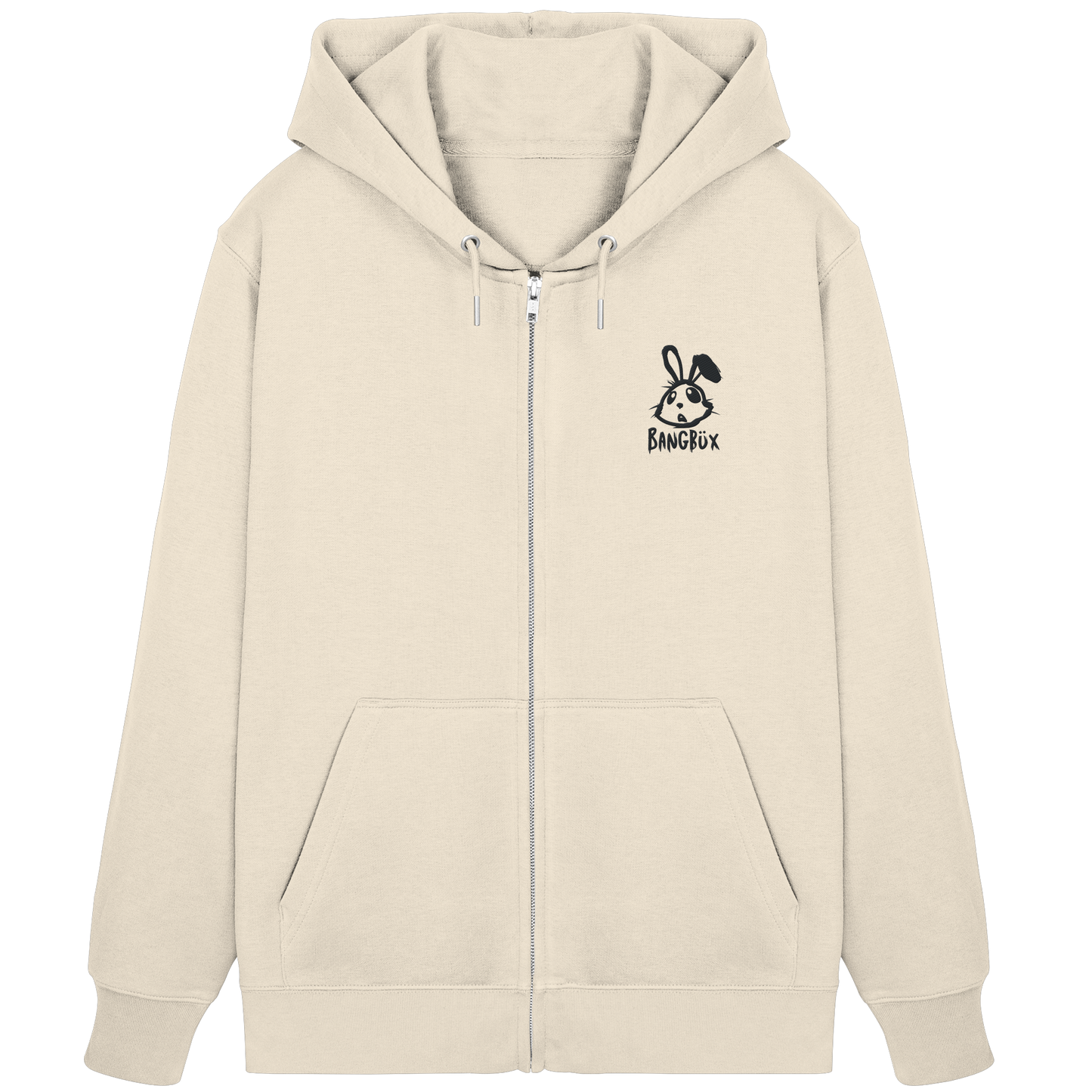 Organic Zipper -  "bunny black"  (Stick)