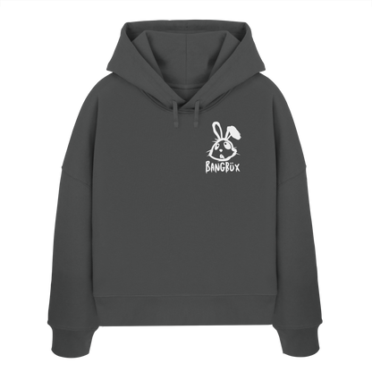 BANGBÜX Streetwear "bunny white" - Womens Organic Boxcut Hoodie by BANGBÜX