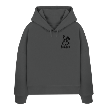 BANGBÜX Streetwear (bunny black) - Womens Organic Boxcut Hoodie
