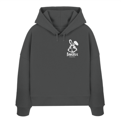 BANGBÜX Streetwear (white bunny)   - Womens Organic Boxcut Hoodie