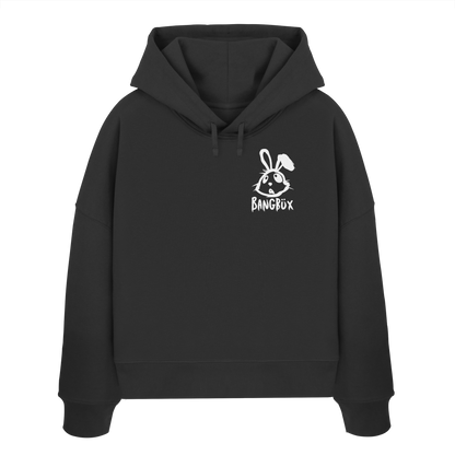 BANGBÜX Streetwear "bunny white" - Womens Organic Boxcut Hoodie by BANGBÜX