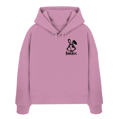 BANGBÜX Streetwear "bunny black" - Womens Organic Boxcut Hoodie by BANGBÜX