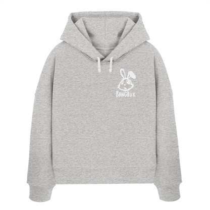 BANGBÜX Streetwear "bunny white" - Womens Organic Boxcut Hoodie by BANGBÜX