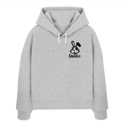 BANGBÜX Streetwear "bunny black" - Womens Organic Boxcut Hoodie by BANGBÜX