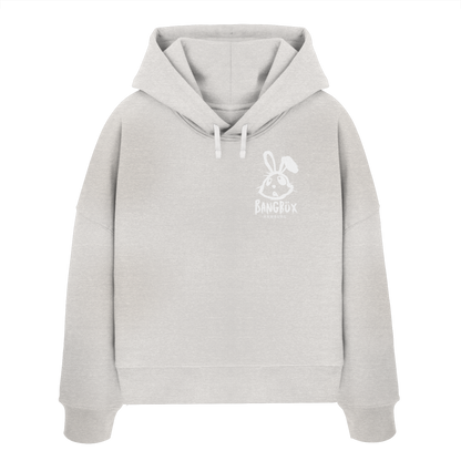 BANGBÜX Streetwear (white bunny)   - Womens Organic Boxcut Hoodie