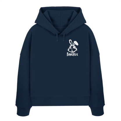 BANGBÜX Streetwear "bunny white" - Womens Organic Boxcut Hoodie by BANGBÜX