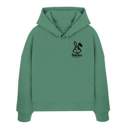 BANGBÜX Streetwear (bunny black) - Womens Organic Boxcut Hoodie