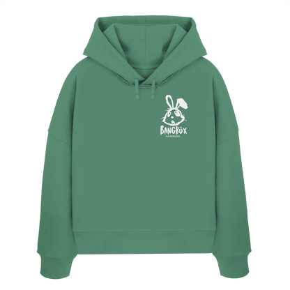 BANGBÜX Streetwear (white bunny)   - Womens Organic Boxcut Hoodie
