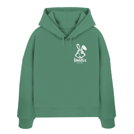BANGBÜX Streetwear (white bunny)   - Womens Organic Boxcut Hoodie