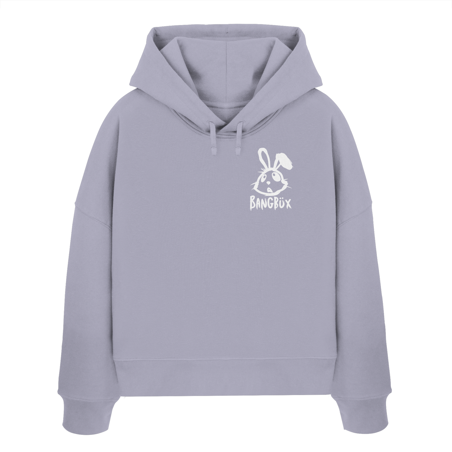 BANGBÜX Streetwear "bunny white" - Womens Organic Boxcut Hoodie by BANGBÜX
