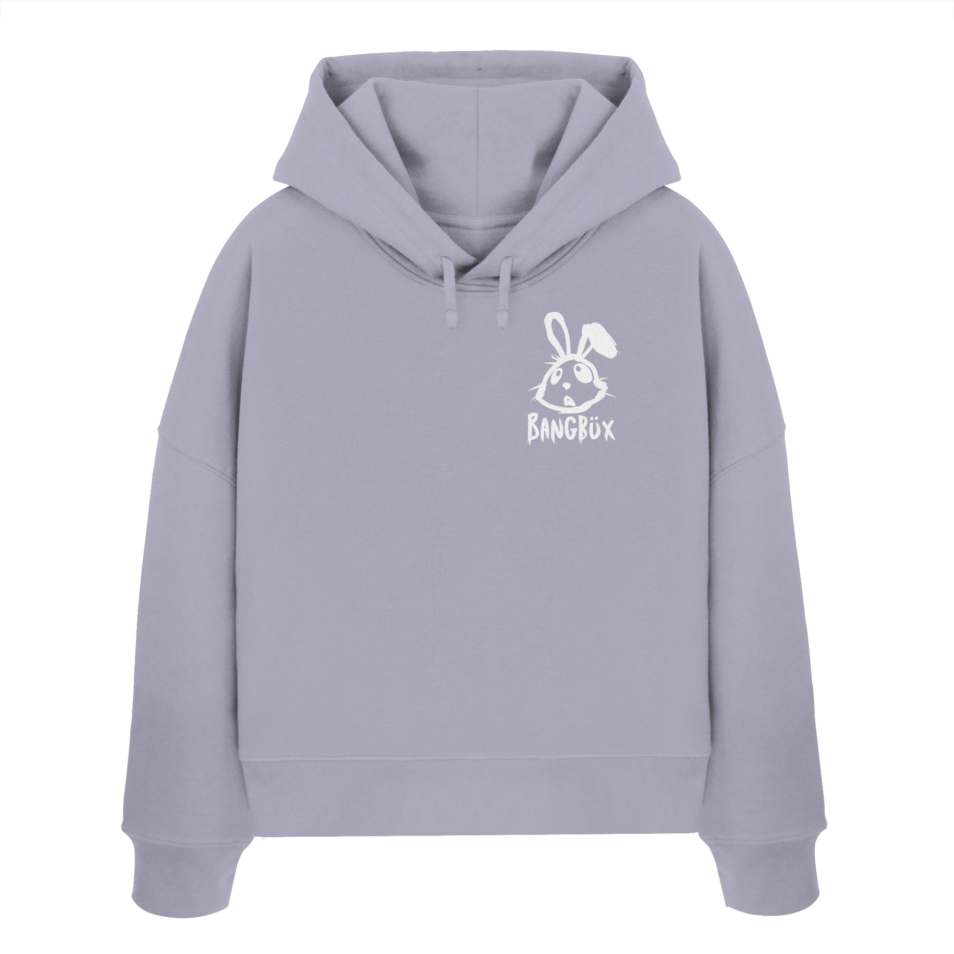 BANGBÜX Streetwear "bunny white" - Womens Organic Boxcut Hoodie by BANGBÜX